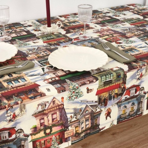 MuarÉ Traipiem izturīgs sveķu galdauts Muaré Christmas City 300 x 140 cm image 1