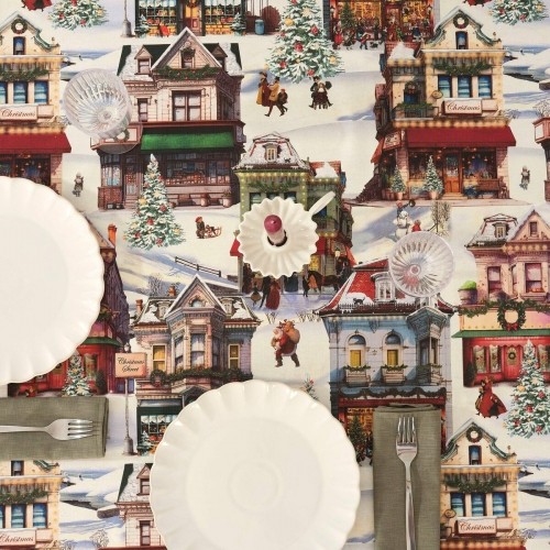 MuarÉ Traipiem izturīgs sveķu galdauts Muaré Christmas City 300 x 140 cm image 4