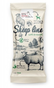 SYTA MICHA Sheep line Sheep with broccoli - chew for dog- 12 cm