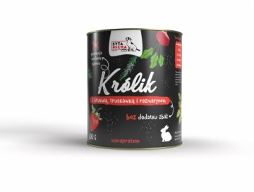 SYTA MICHA Rabbit with swede and strawberry - wet dog food - 800g