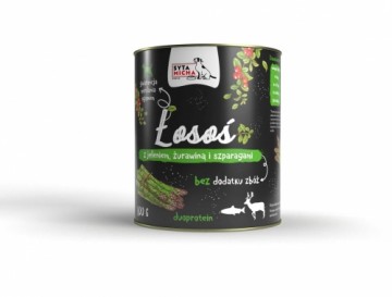 SYTA MICHA Salmon with deer, cranberries and asparagus - wet dog food - 800g