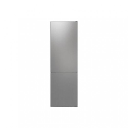 Candy | CCT3L517ES | Refrigerator | Energy efficiency class E | Free standing | Combi | Height 176 cm | No Frost system | Fridge net capacity 186 L | Freezer net capacity 74 L | Display | 39 dB | Silver image 1