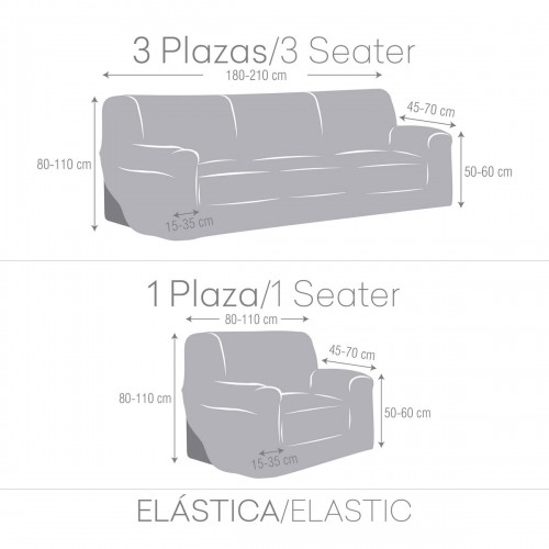 Dīvānu pārklājienu komplekts Eysa TROYA Pelēks 70 x 110 x 210 cm 3 Daudzums image 3