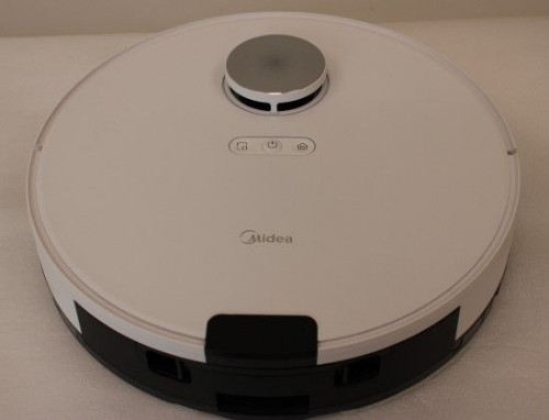 Midea   SALE OUT.  M9 Robot Vacuum Cleaner, White | M9 | Robot Vacuum Cleaner | Wet&Dry | Operating time (max) 180 min | Lithium Ion | 5200 mAh | Dust capacity 0.25 L | 4000 Pa | White | UNPACKED, USED, DIRTY, SMOLL  SCRATCHED  ROBOT ON  FRONT, MISSING MA image 1