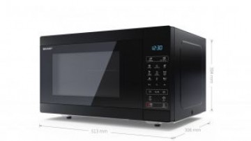Sharp   Microwave Oven with Grill YC-MG81E-B Free standing 28 L 900 W Grill Black