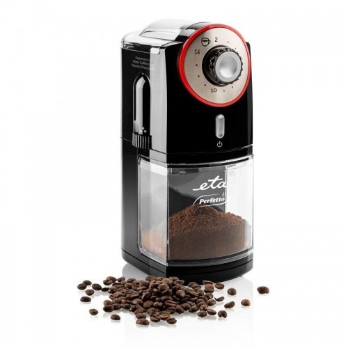 ETA   Grinder Perfetto 006890000 100 W, Coffee beans capacity 200 g, Number of cups Up to 14 pc(s), Lid safety switch, Black image 1