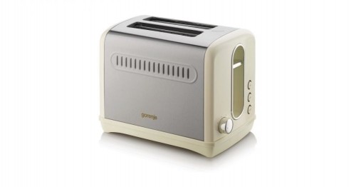 GORENJE   Toaster T1100CLI Beige/ stainless steel, Plastic, metal, 1100 W, Number of slots 2, Number of power levels 6, image 1