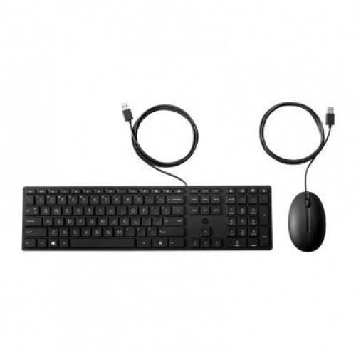 HP   HP 320MK USB Wired Mouse Keyboard Combo - Black - US ENG image 1