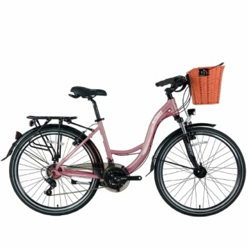 Pilsētas velosipēds Bisan 26 Sandy (PR10010316) rozā/balts (17)