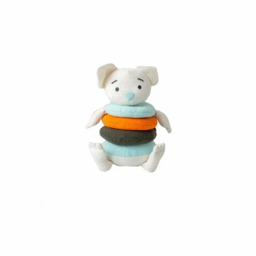 Pūkaina Rotaļlieta Crochetts Bebe Zils Balts Pele 28 x 32 x 19 cm