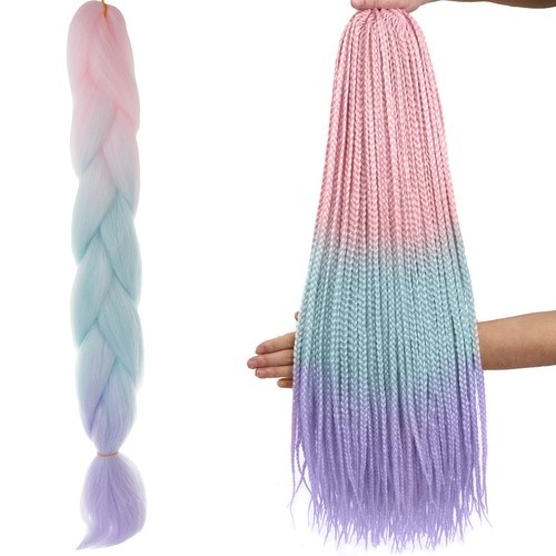 Soulima Synthetic hair ombre braids pink/ni/f W10341 (14562-0) image 1
