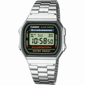 Часы унисекс Casio A168WA-1YES Чёрный Серебристый