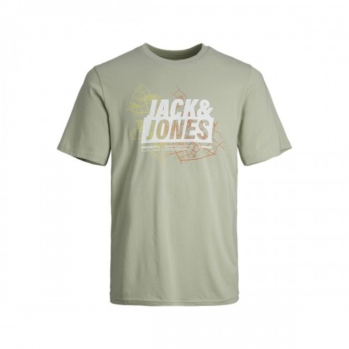 Vīriešu Krekls ar Īsām Piedurknēm Jack & Jones JCOMAP SUMMER 12257908 Zaļš image 1