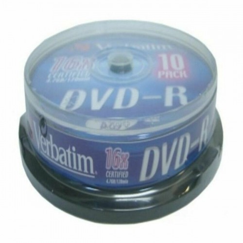 DVD-R Verbatim DVD-R Matt Silver 16x 10 pcs image 1