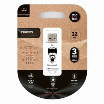 USВ-флешь память Tech One Tech TEC4018-32 Черный/Белый 32 GB