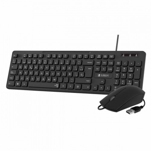 Клавиатура и мышь Subblim SUBKBC-CSSK01 Чёрный QWERTY image 1