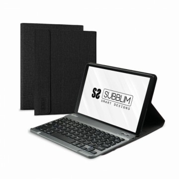 Чехол для планшета с клавиатурой Subblim SUBKT3-BTL300 Чёрный Испанская Qwerty QWERTY 10,6"