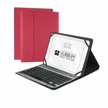 Чехол для планшета с клавиатурой Subblim SUB-KT2-BT0003 10,1" Красный Испанская Qwerty QWERTY