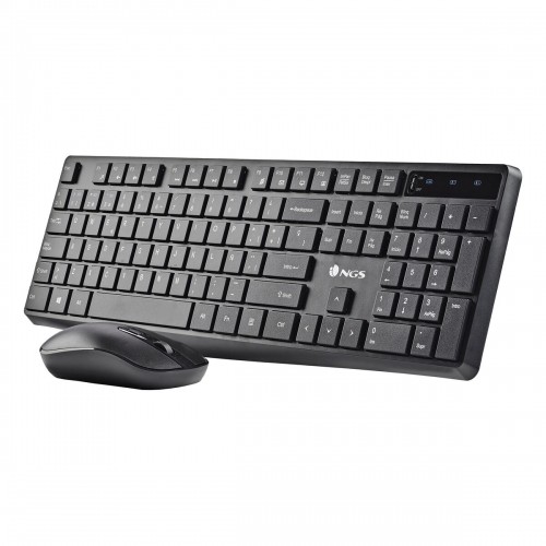 Клавиатура и беспроводная мышь NGS NGS-KEYBOARD-0381 Чёрный Испанская Qwerty QWERTY image 2