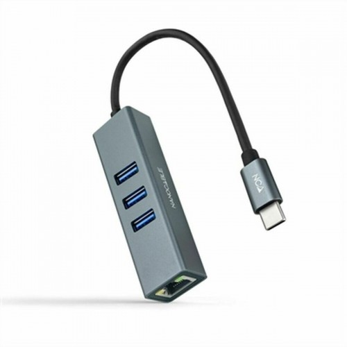 USB uz Tīkla Adapteris NANOCABLE 10.03.0408 Pelēks image 1