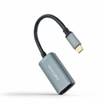 USB-C uz Display Porta Adapteris NANOCABLE 10.16.4104-G Pelēks 15 cm 8K Ultra HD