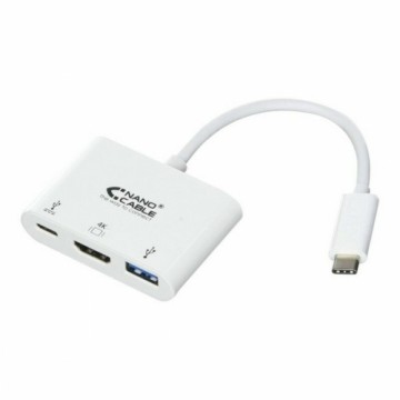 USB-C uz HDMI Adapteris NANOCABLE 10.16.4302 Full HD (15 cm) Balts (1 gb.)
