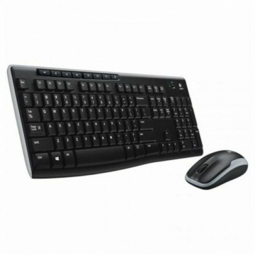 Клавиатура и беспроводная мышь Logitech 920-004513 Чёрный Испанская Qwerty QWERTY