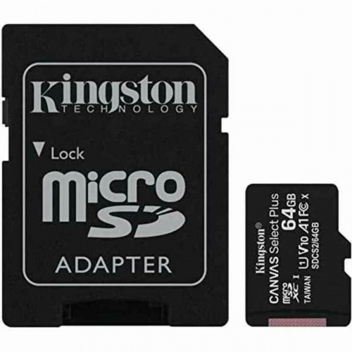 Mikro SD Atmiņas karte ar Adapteri Kingston SDCS2/64GB 64 GB image 1