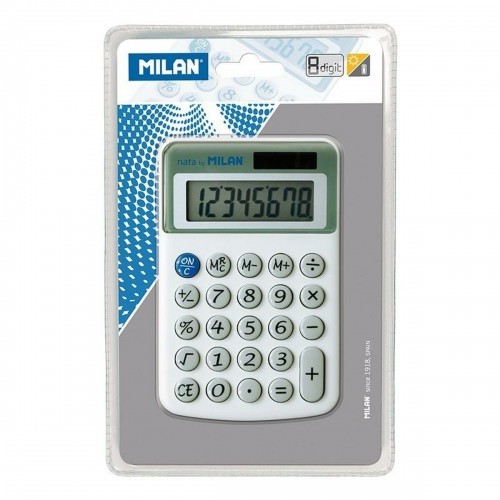 Kalkulators Milan 40918BL Balts image 1