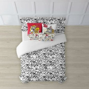 Пододеяльник Tom & Jerry B&W Белый black 220 x 220 cm