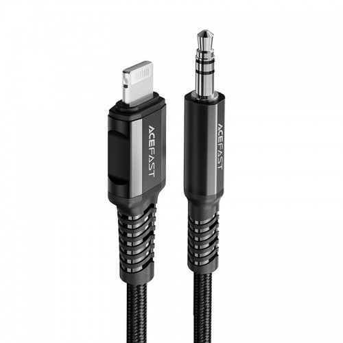 Acefast audio cable MFI Lightning - 3.5mm mini jack (male) 1.2m, AUX black (C1-06 black) image 1
