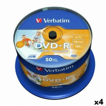 DVD-R Verbatim 4,7 GB 16x (4 штук)