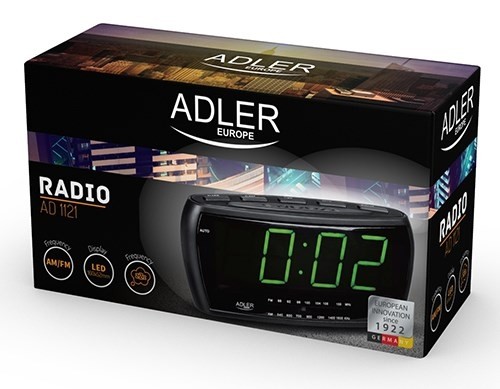 Adler AD 1121 radio Clock Analog & digital Black image 3