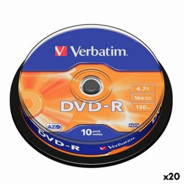 DVD-R Verbatim 4,7 GB 16x (20 штук)