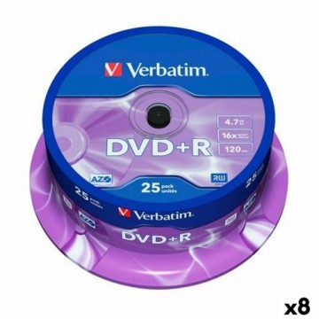 DVD+R Verbatim 4,7 GB 16x (8 штук)