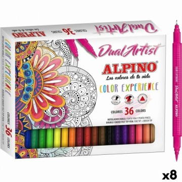 Набор маркеров Alpino Dual Artist Разноцветный (8 штук)