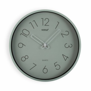 Sienas pulkstenis Versa Zaļš Plastmasa Kvarca 4 x 30 x 30 cm