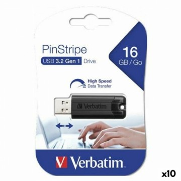 Zīmuļasināmais Verbatim Pinstripe Melns 16 GB (10 gb.)