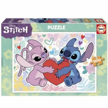 Puzle un domino komplekts Stitch 500 Daudzums