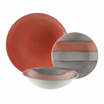 Набор посуды Versa Leanne Розовый Керамика 26,5 x 26,5 cm 18 Предметы