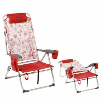 Bigbuy Garden Пляжный стул Красный 108 x 47 x 30 cm