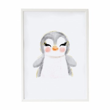Glezna Crochetts Daudzkrāsains 33 x 43 x 2 cm Pingvīns