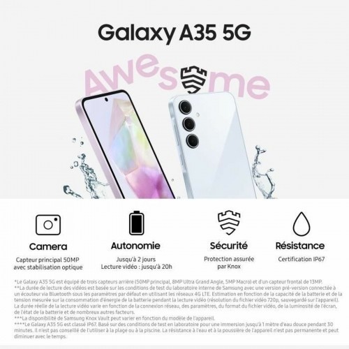 Viedtālruņi Samsung Galaxy A35 6 GB RAM 128 GB Zils Melns image 3