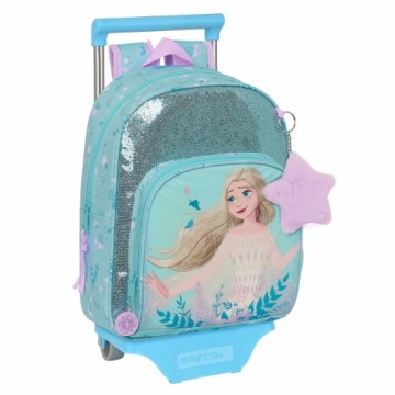 Школьный рюкзак с колесиками Frozen Hello spring Синий 28 x 34 x 10 cm