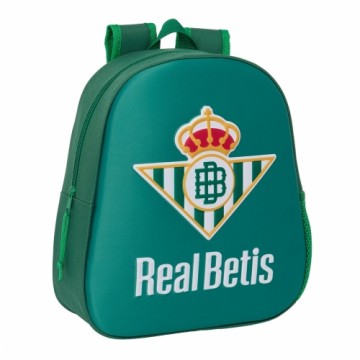 Real Betis BalompiÉ Школьный рюкзак 3D Real Betis Balompié Зеленый 27 x 33 x 10 cm
