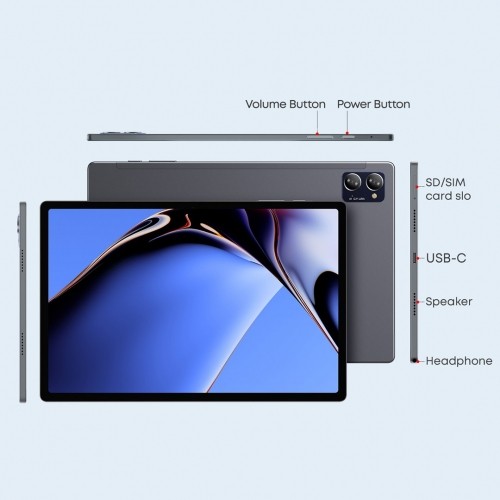 Chuwi HiPad X Pro 4G LTE-TDD & LTE-FDD 128 GB 26.7 cm (10.5") Tiger 6 GB Wi-Fi 5 (802.11ac) Android 12 Grey image 5