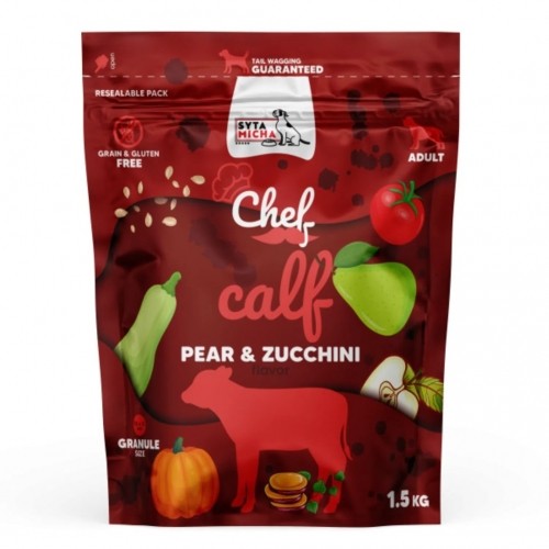 SYTA MICHA Chef Calf, pear and zucchini - dry dog food - 1,5kg image 1