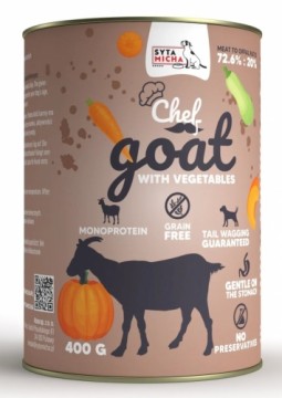 SYTA MICHA Chef Goat with vegetables - wet dog food - 400g