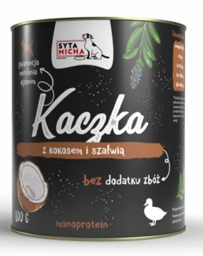 SYTA MICHA Duck with coconut and sage - wet dog food - 800g