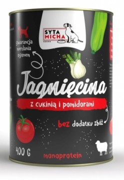 SYTA MICHA Lamb with tomatoes and zucchini - wet dog food - 400g